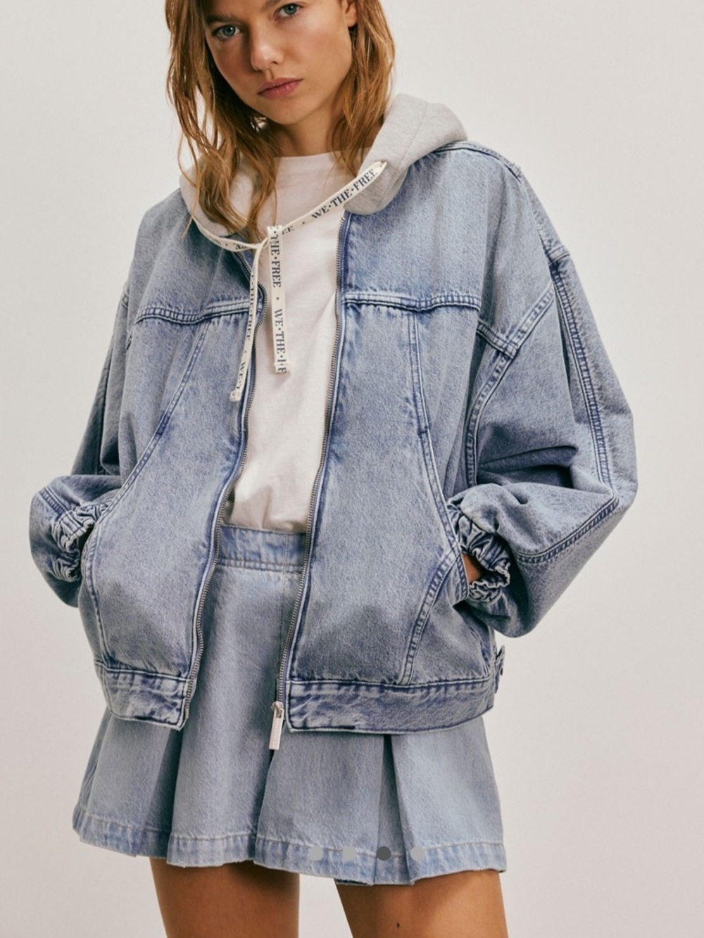 NWT Free people Madison ave mini denim skirt - 24